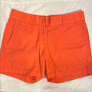 J. Crew Orange Bermuda Shorts Vibrant Cotton Twill